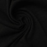 Rib Knit Fabric, 173 gsm, 180 cm — Black