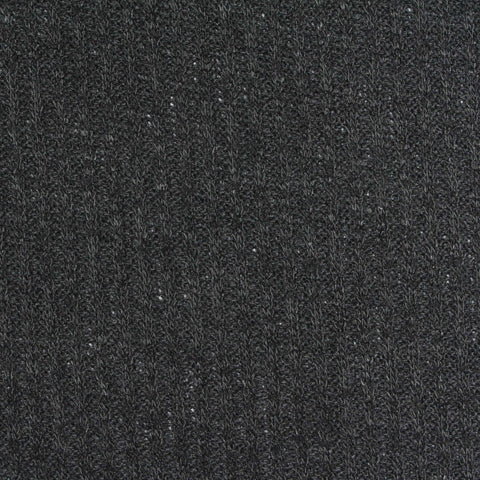 Dark Grey Marl Rib Knit, Polyester, 229 gsm
