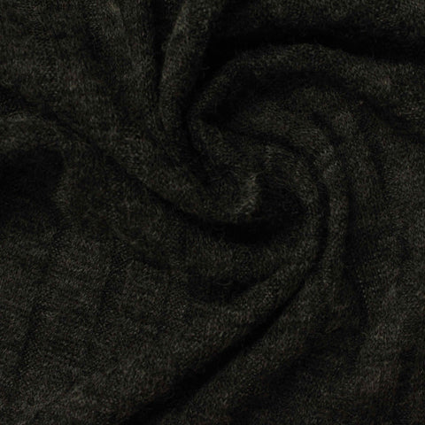 Dark Grey Marl Rib Knit, 156 gsm