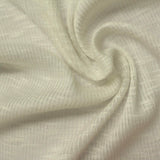 100% Viscose Rib Knit Fabric, 118 gsm, 150 cm — White
