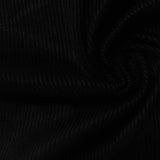 Cotton Polyester Rib Knit Fabric, 179 gsm, 185 cm — Black