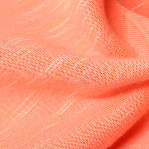 Peach Marl Interlock Knit, Polyester