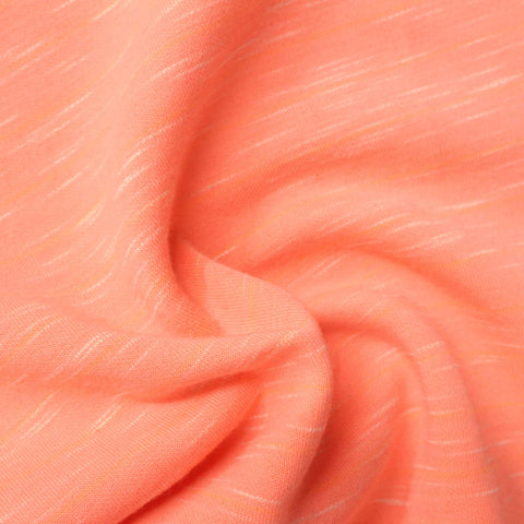 Peach Marl Interlock Knit, Polyester