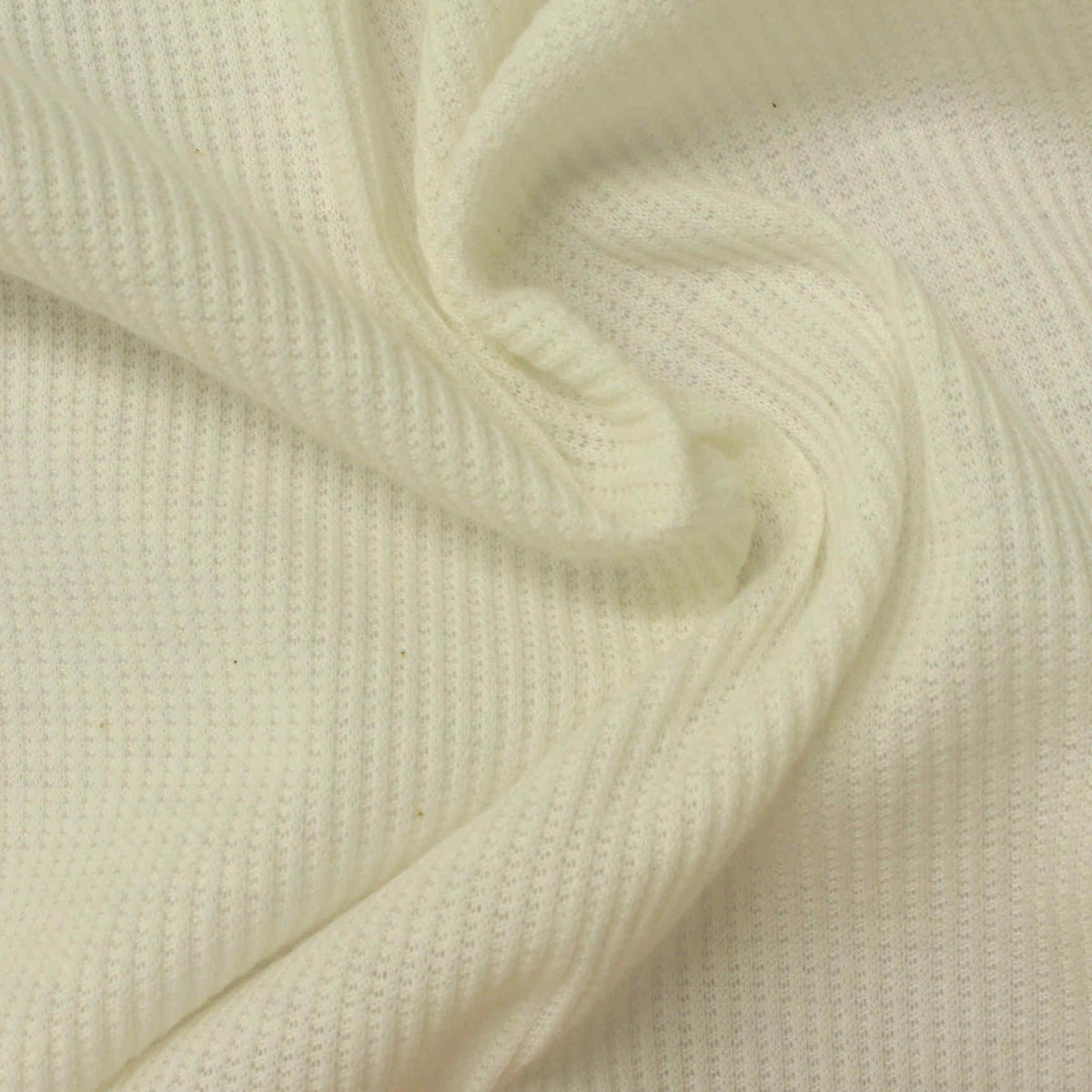 Rib Knit Fabric, 145 gsm, 145 cm — White