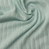 Polyester Cotton Rib Knit Fabric, 160 gsm, 180 cm — Blue