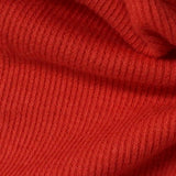 Cotton Stretch Rib Knit Fabric, 155 gsm, 96 cm — Red — texture