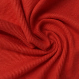 Cotton Stretch Rib Knit Fabric, 155 gsm, 96 cm — Red