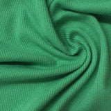 Polyester Cotton Stretch Rib Knit Fabric, 230 gsm, 125 cm — Green