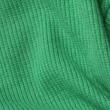 Polyester Cotton Stretch Rib Knit Fabric, 230 gsm, 125 cm — Green — texture