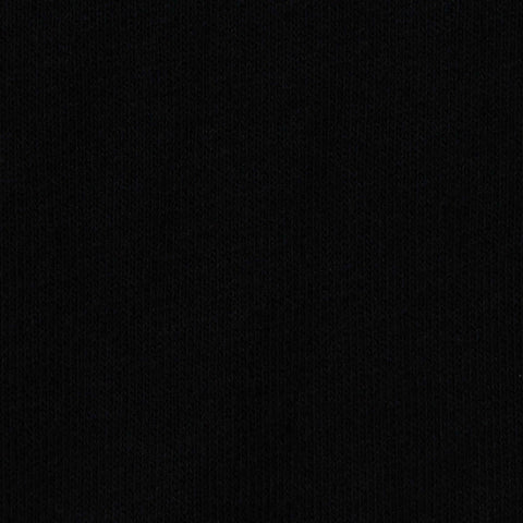 Polyester Cotton French Terry Fabric, 210 gsm, 170 cm — Black