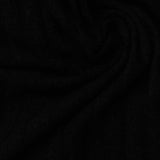 Viscose Polyester Stretch Rib Knit Fabric, 200 gsm, 160 cm — Black