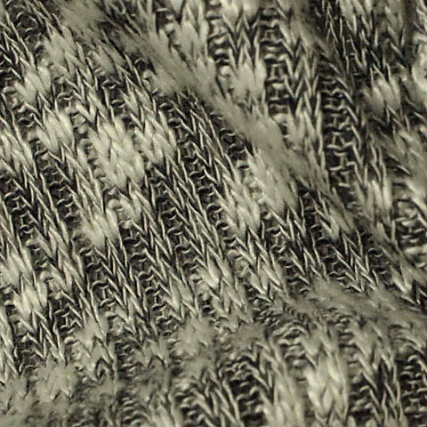 Black Marl Rib Knit, Viscose-Poly, 245 gsm