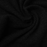 Rib Knit Fabric, 332 gsm, 140 cm — Black