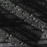 Black Flecks Chunky Knit, Poly-Viscose