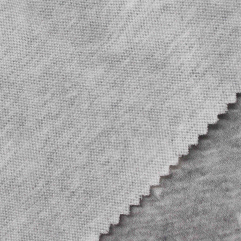 Light Grey Marl Interlock Knit, Poly-Viscose, 305 gsm