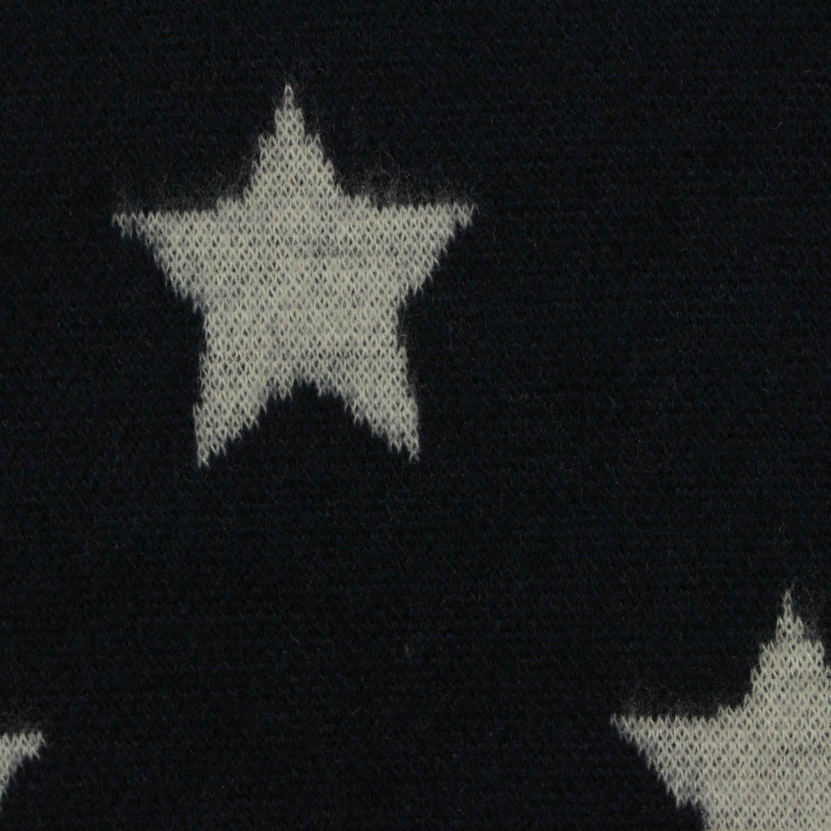 White Stars Interlock Knit, Poly-Viscose