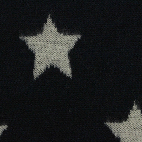 White Stars Interlock Knit, Poly-Viscose