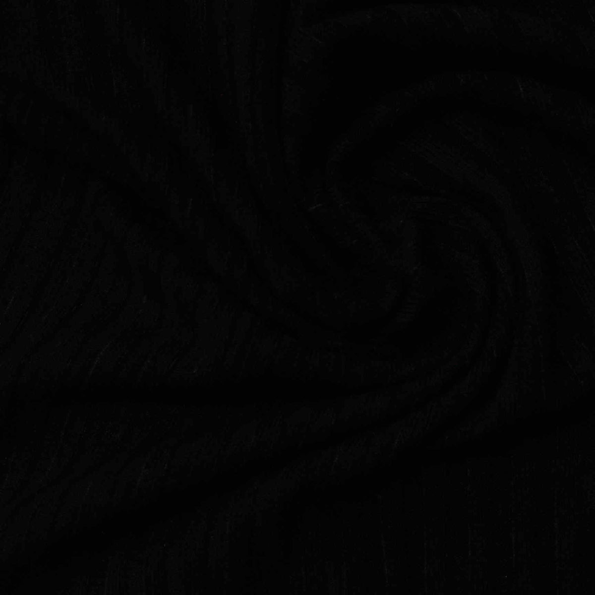 Viscose Stretch Rib Knit Fabric, 180 gsm, 155 cm — Black