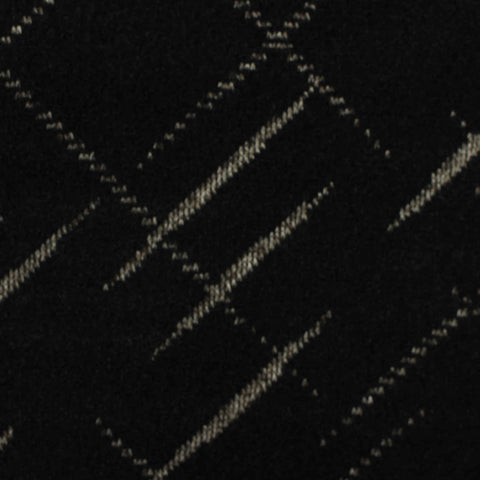 Black Diagonal-Line Chunky Knit, Polyester