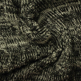 Black Marl Rib Knit, Viscose-Poly