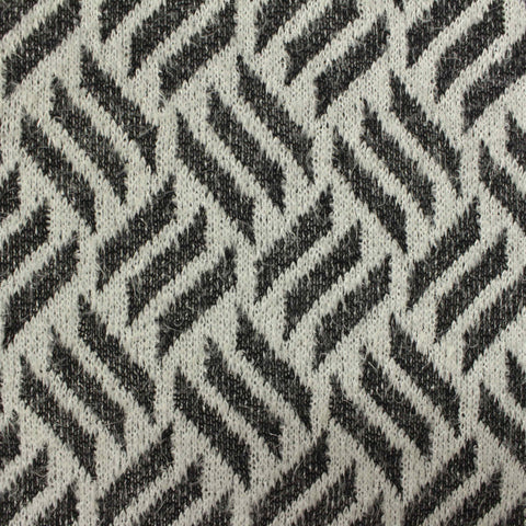 Jacquard 100% Polyester Chunky Knit Fabric, 220 gsm, 170 cm — White