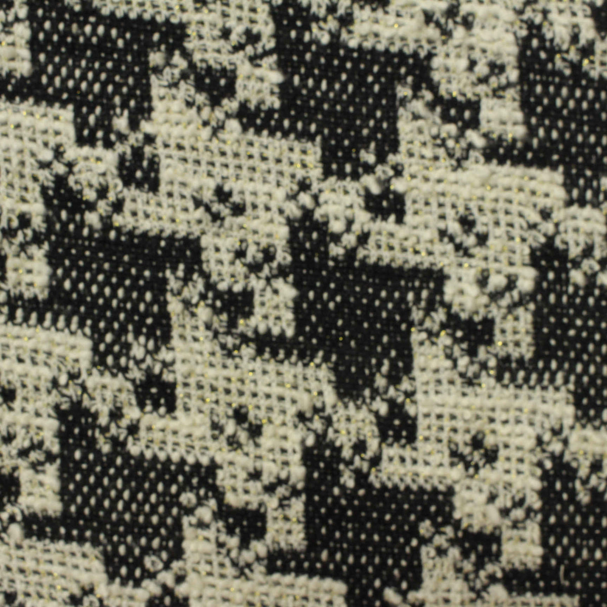 Black Abstract Jacquard, Cotton-Poly, 394 gsm