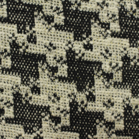 Black Abstract Jacquard, Cotton-Poly, 394 gsm