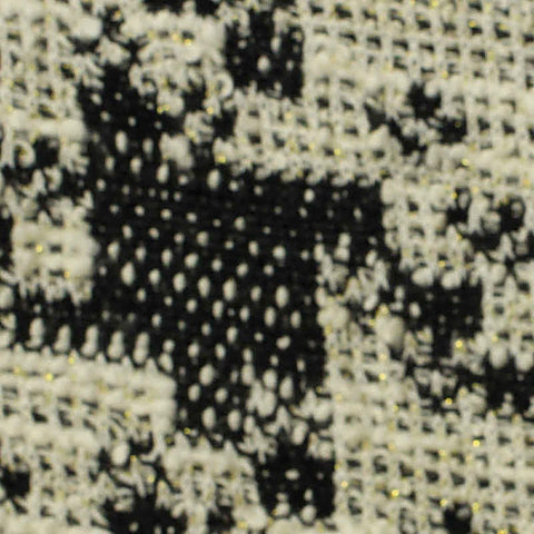 Black Abstract Jacquard, Cotton-Poly, 394 gsm