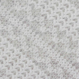 White Openwork Chunky Knit, Polyester — texture