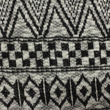 Black Geometric-Zigzag Jacquard, Polyester