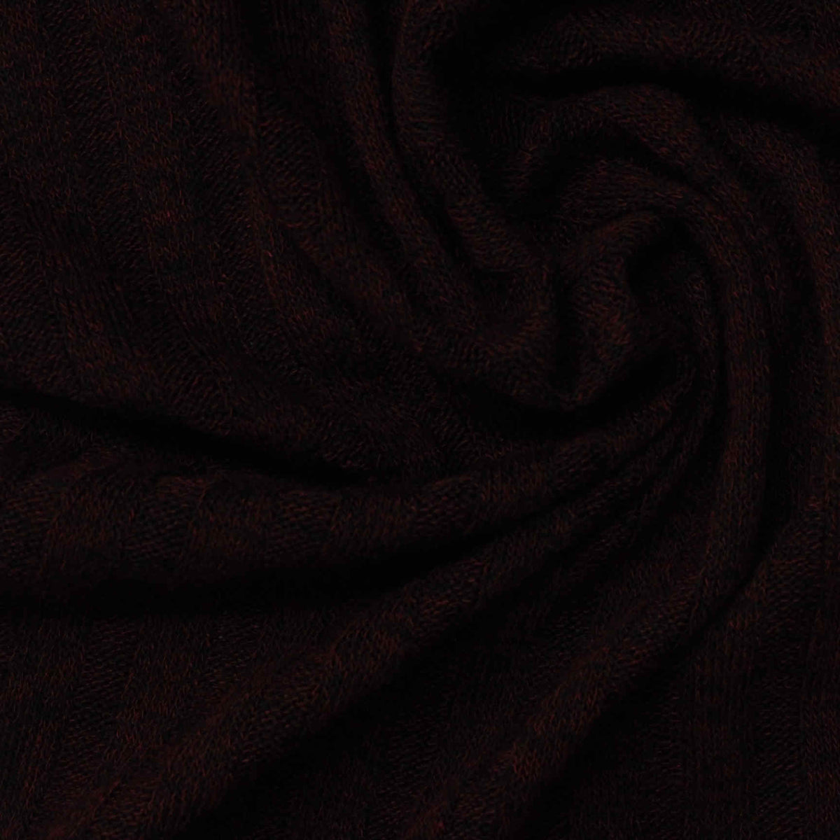 Dark Red Marl Rib Knit, 202 gsm