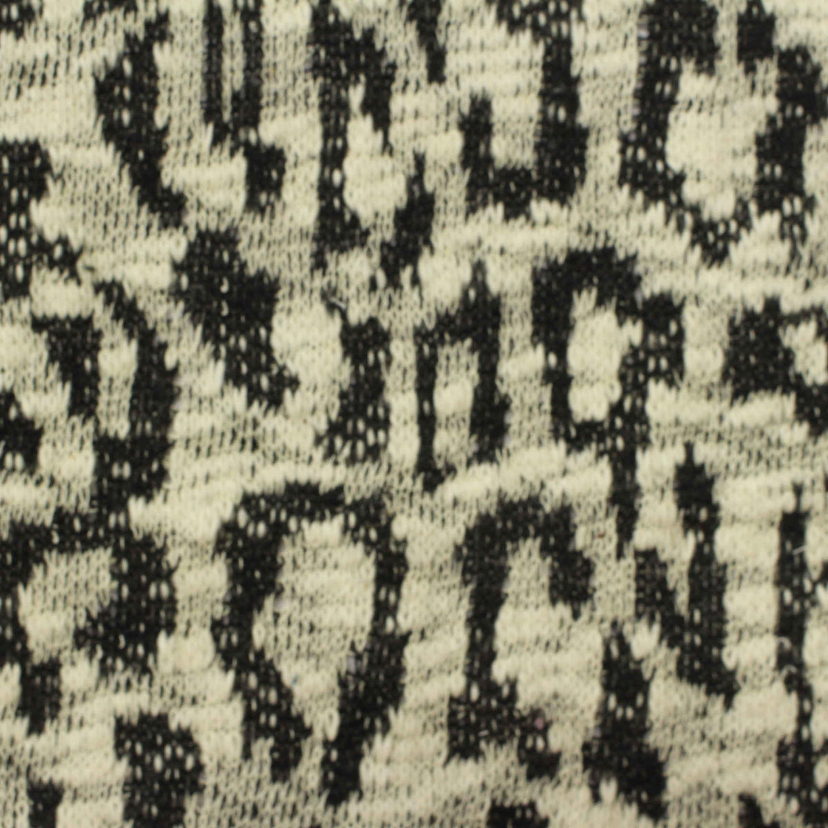Black Abstract-Animal Print Jacquard, Cotton-Poly
