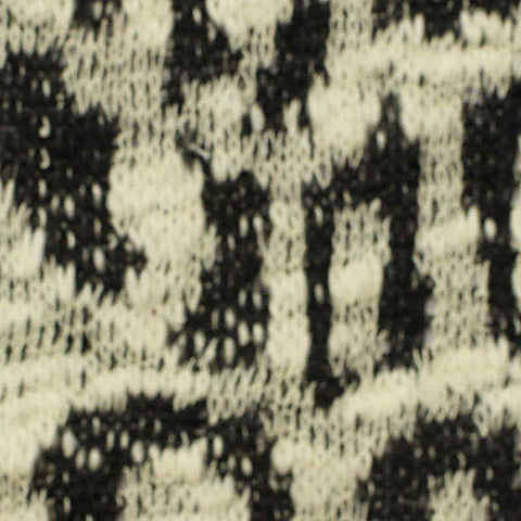 Black Abstract-Animal Print Jacquard, Cotton-Poly