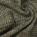 Light Grey Marl Rib Knit, Cotton-Poly