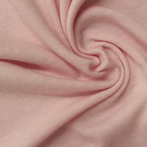 Cotton Polyester Rib Knit Fabric, 177 gsm, 175 cm — Pink