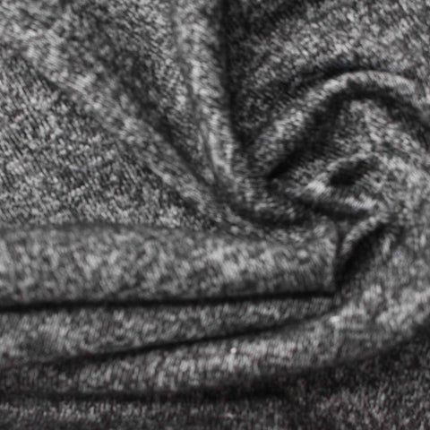 Heathered Grey Marl Jersey Knit, Polyester, 230 gsm