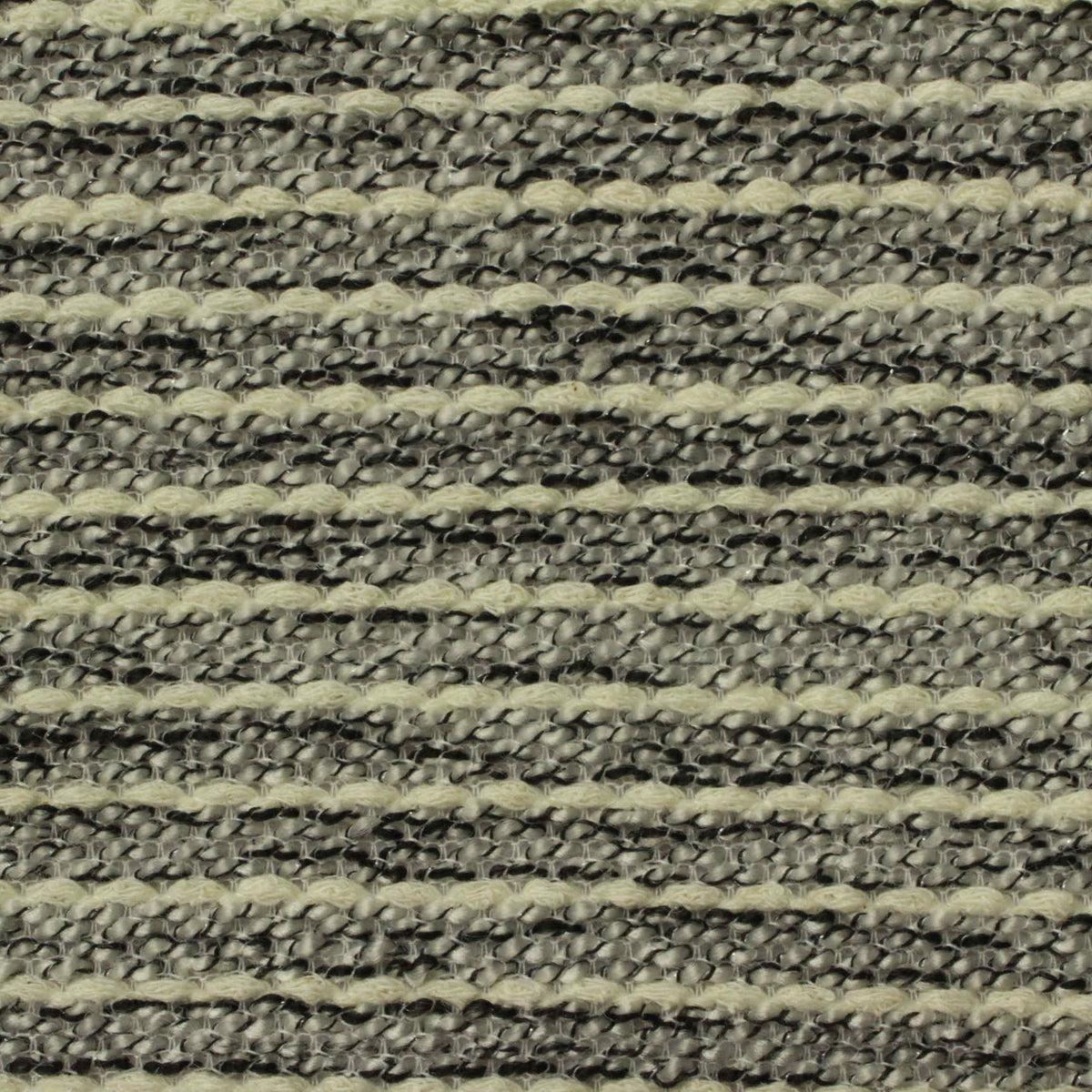 Cream Textured-Stripe Chunky Knit, Poly-Cotton