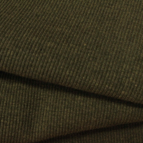 Rib Knit Fabric, 420 gsm, 125 cm — Green, ref EF-221646