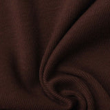 Polyester Viscose Stretch Rib Knit Fabric, 220 gsm, 150 cm — Brown