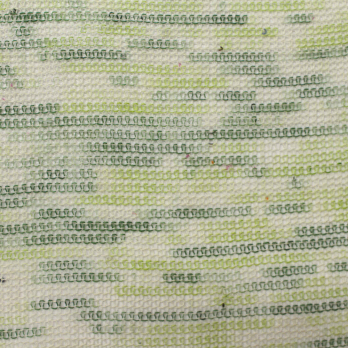 Green Horizontal-Stripe Chunky Knit, Polyester