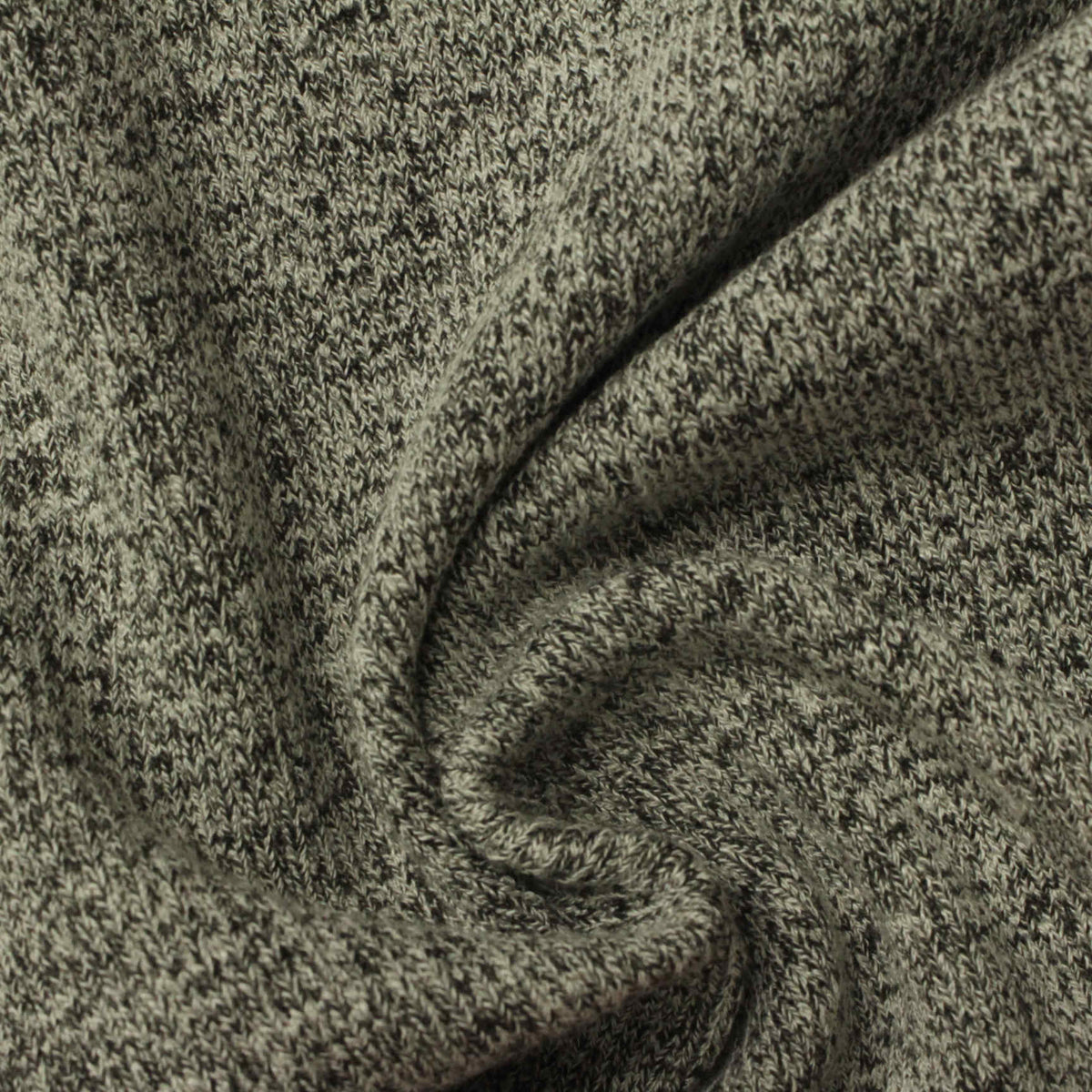 Grey Marl Rib Knit, 450 gsm