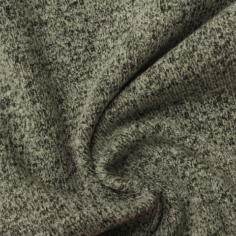 Grey Marl Rib Knit, 450 gsm