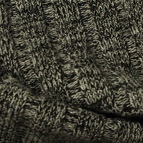 Light Grey Marl Rib Knit, Viscose-Poly, 320 gsm