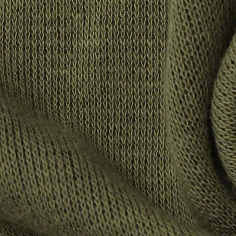 Olive Ribbed Rib Knit, Poly-Viscose