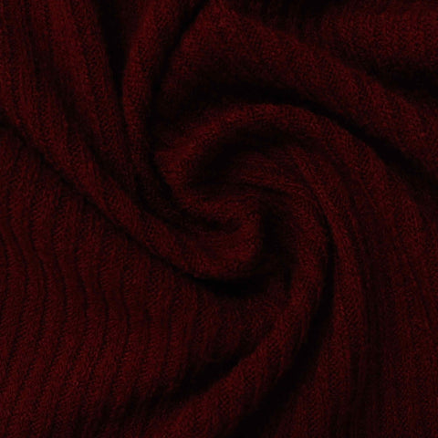 Rib Knit Fabric, 259 gsm, 170 cm — Red