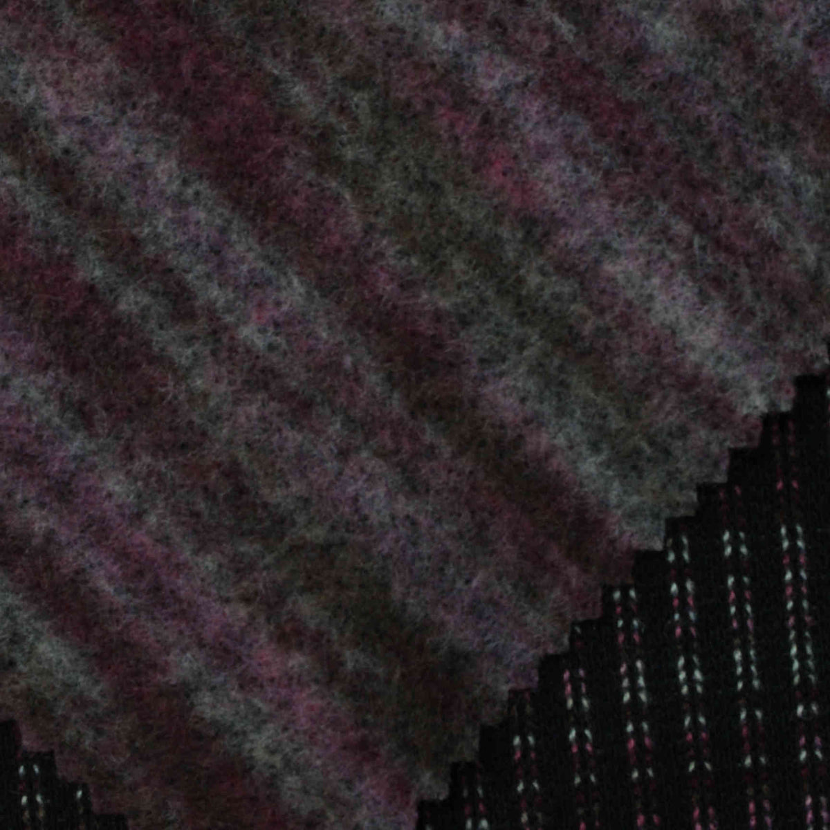 Dark Purple Diagonal-Stripe Jersey Knit, Polyester