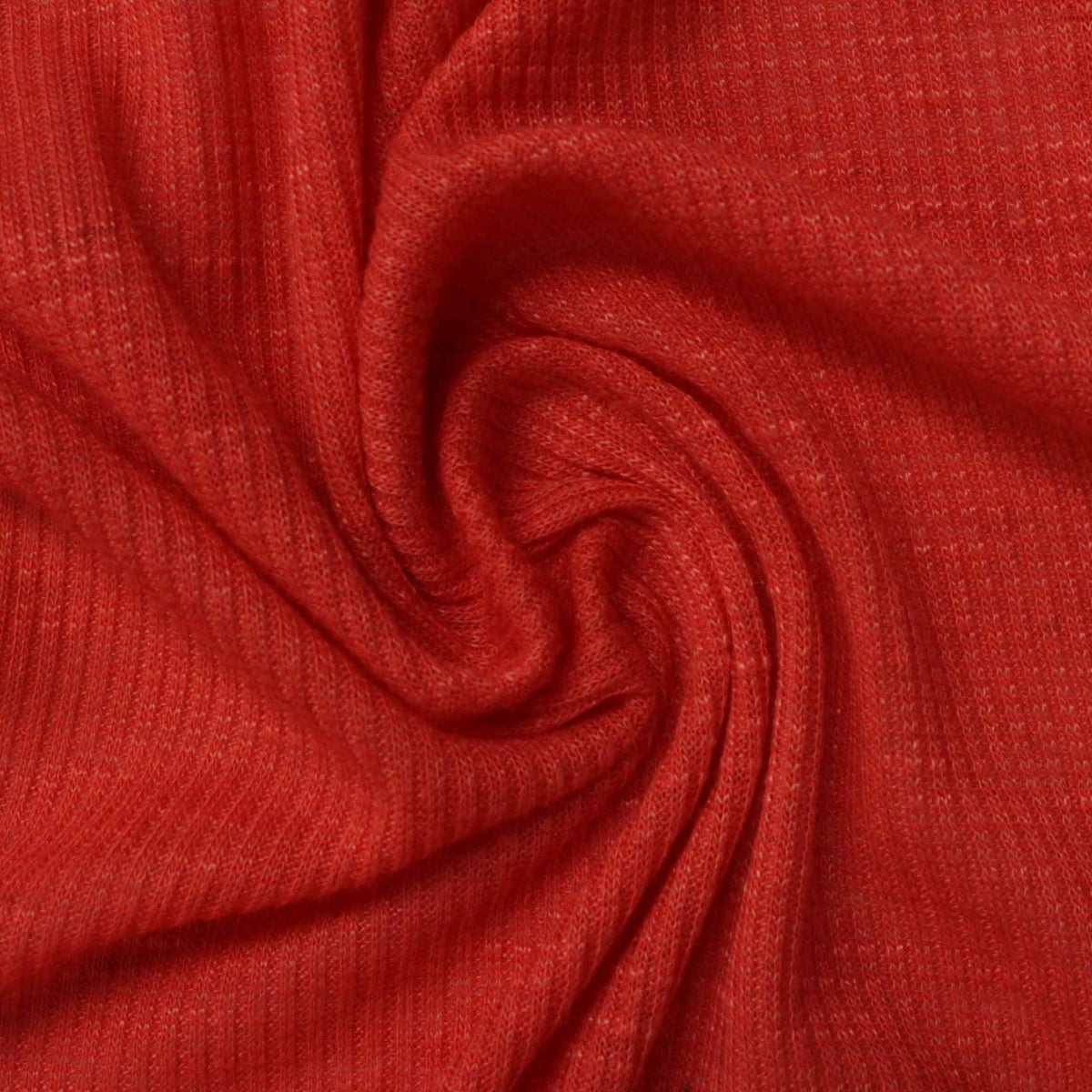 Slub Rib Knit Fabric, 180 gsm, 160 cm — Red