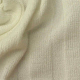 Polyester Viscose Stretch Rib Knit Fabric, 220 gsm, 155 cm — White — texture