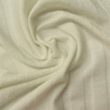 Polyester Viscose Stretch Rib Knit Fabric, 220 gsm, 155 cm — White