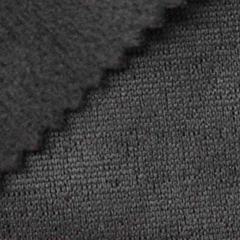 Dark Gray Textured Rib Knit, Viscose-Poly